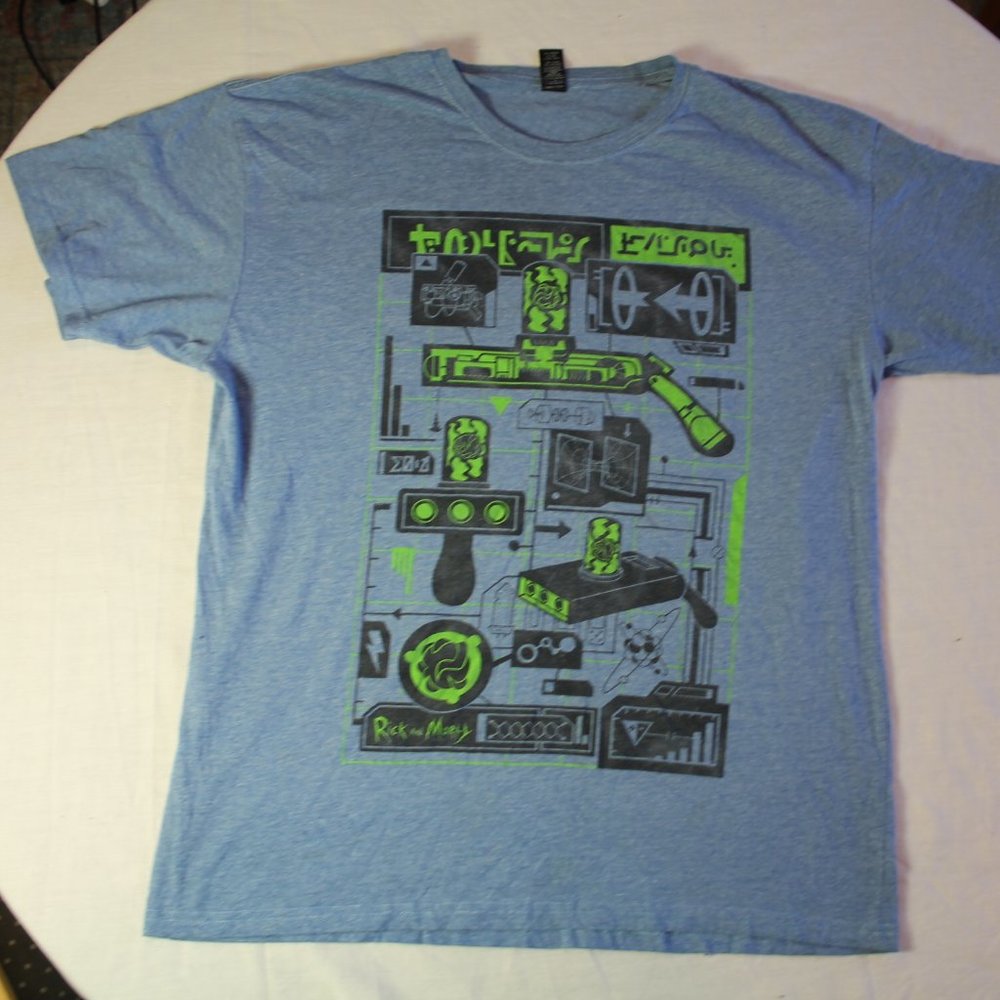 Rick and morty blue lootcrate shirt large